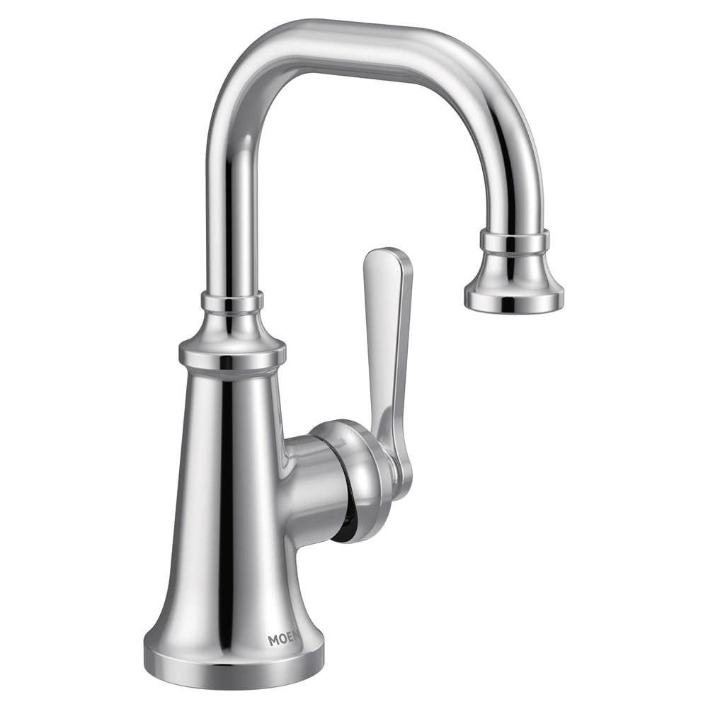 Moen - Colinet One-Handle Single Hole Traditional Bathroom Sink Faucet in Chrome - Chrome