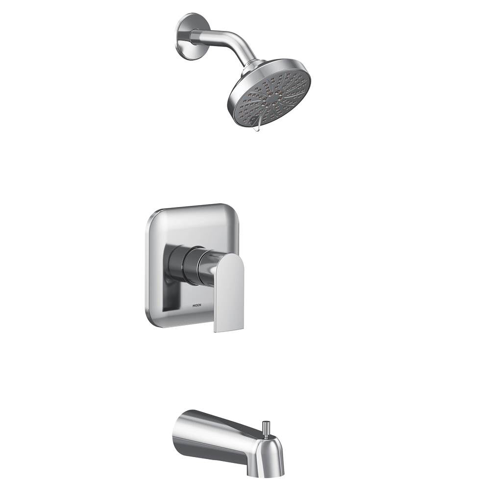 Moen - Genta M-CORE 2-Series Eco Performance 1-Handle Tub and Shower Trim Kit in Chrome (Valve Sold Separately) - Chrome