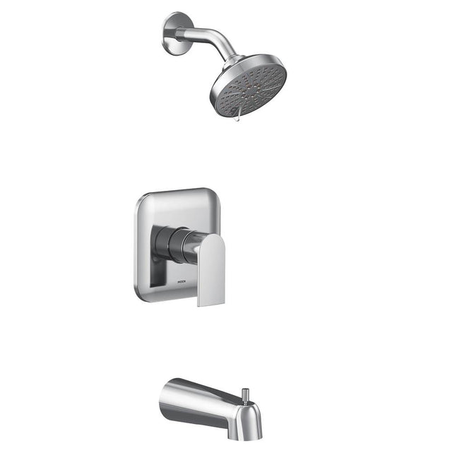 Moen - Genta M-CORE 2-Series Eco Performance 1-Handle Tub and Shower Trim Kit in Chrome (Valve Sold Separately) - Chrome