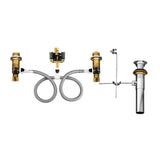 Moen - Widespread Bathroom Sink Faucet Rough-In Valve with Drain Assembly, Featuring M-PACT Technology - Unfinished