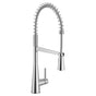 Moen - Sleek One Handle Pre-Rinse Spring Pulldown Kitchen Faucet with Power Boost, Chrome - Chrome