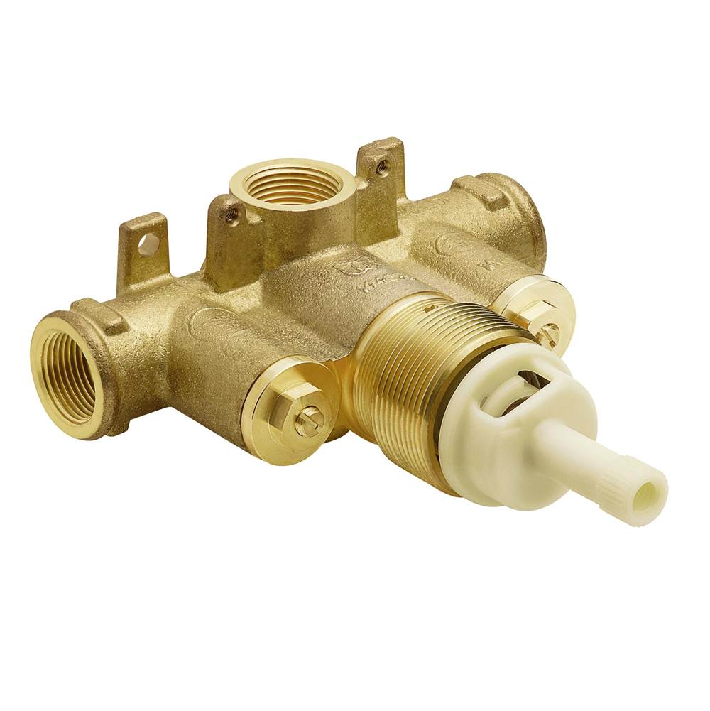 Moen - ExactTemp 3/4-Inch IPS Rough-In Thermostatic Shower Valve with Check Stops - Unfinished