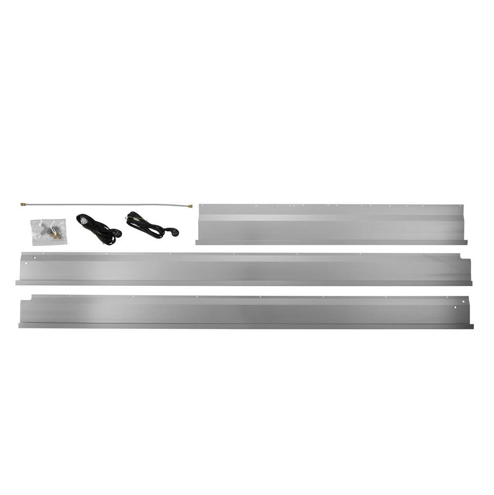 Monogram - 48'' Standard Built In Trim Kit For Dual Installed Columns In 24'' Deep Cabinets - White on White