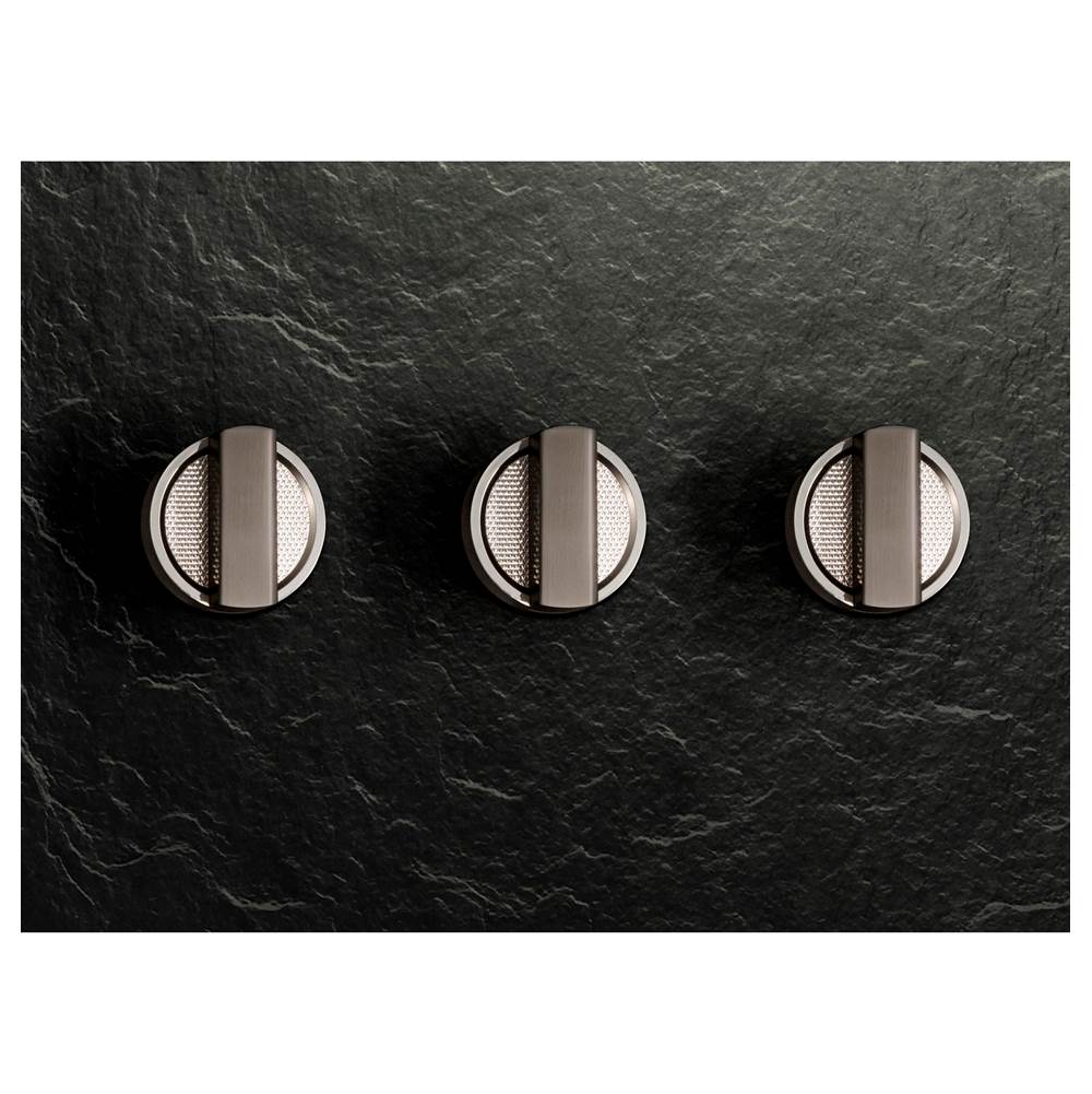 Monogram - 36'' Designer Collection Titanium Knobs for Pro Range - Titanium