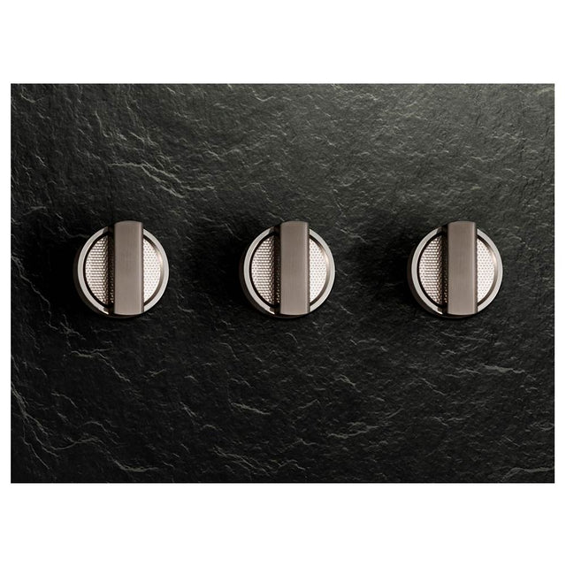 Monogram - 36'' Designer Collection Titanium Knobs for Pro Range - Titanium
