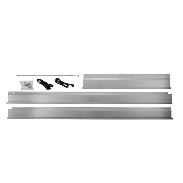Monogram - 42'' Standard Built In Trim Kit For Dual Installed Columns In 24'' Deep Cabinets - White on White