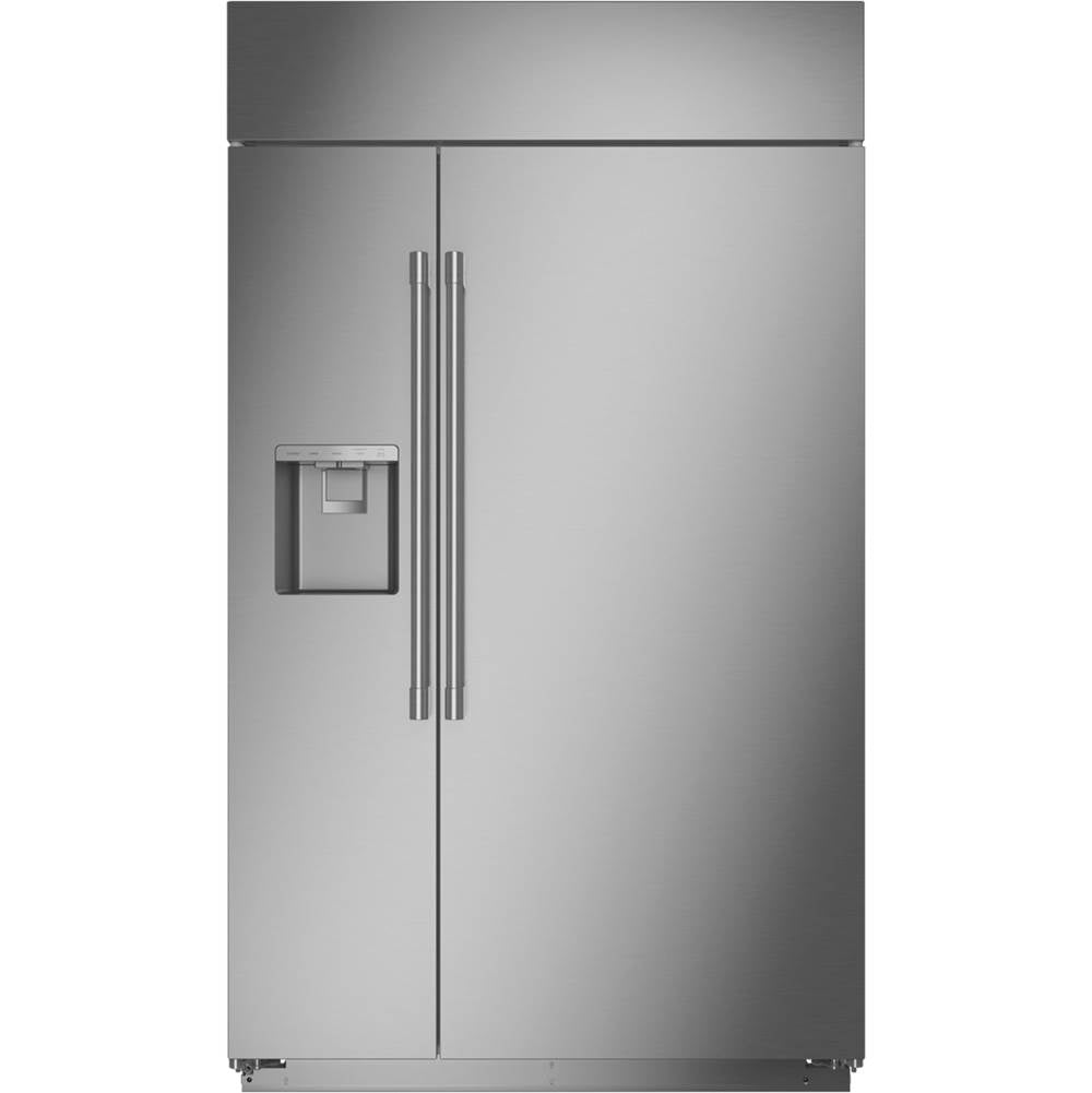 Monogram - Monogram 48'' Smart Built-In Side-by-Side Refrigerator with Dispenser - Stainless Steel