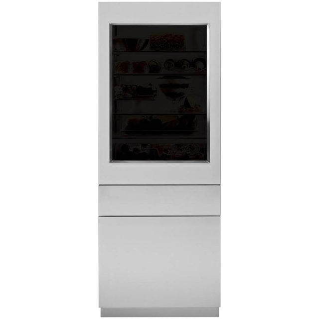 Monogram - 30'' Integrated Refer SS Glass Door Panel, 80'' Opening -3/4'', RH