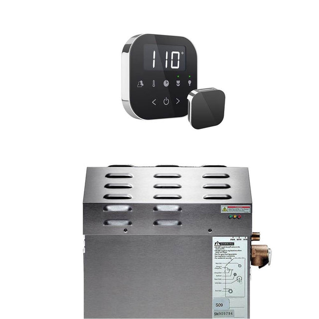 Mr. Steam - MS (AirTempo) 5 kW (5000 W) Steam Shower Generator Package with AirTempo Control in Black Polished Chrome - Black Polished Chrome