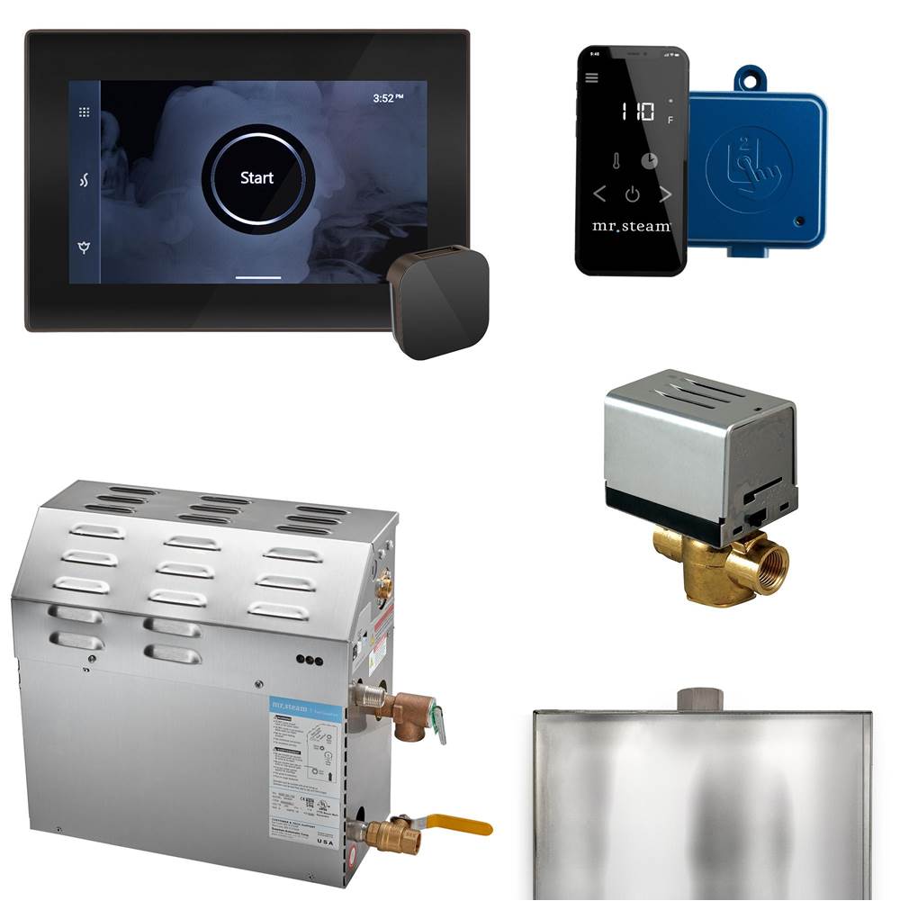 Mr. Steam - MS (XButler) 9 kW (9000 W) Steam Shower Generator Package with iSteamX Control in Black Oil Rubbed Bronze - Black Oil Rubbed Bronze
