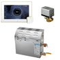 Mr. Steam - MS (iSteamX) 5 kW (5000 W) Steam Shower Generator Package with iSteamX Control in White Satin Brass - White Satin Brass