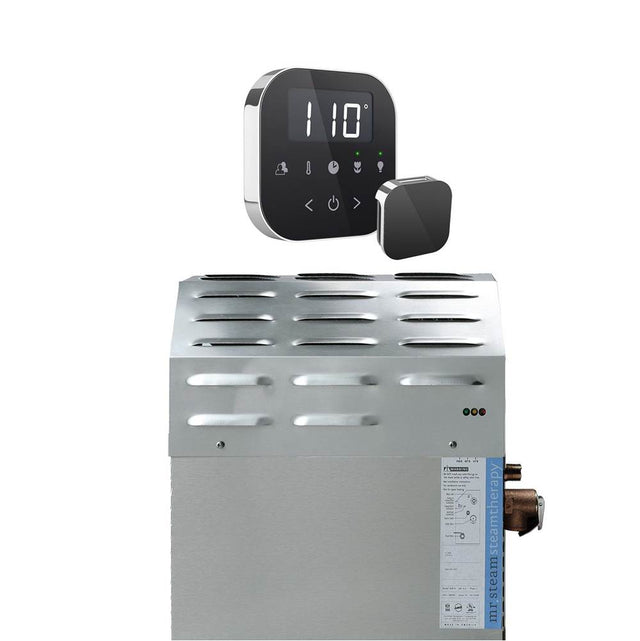 Mr. Steam - Super (AirTempo) 10 kW (10000 W) Steam Shower Generator Package with AirTempo Control in Black Polished Chrome - Black Polished Chrome