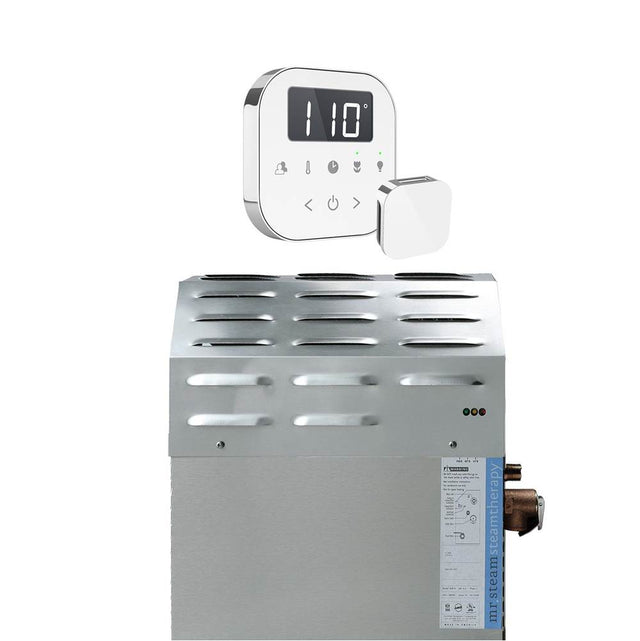 Mr. Steam - Super (AirTempo) 10 kW (10000 W) Steam Shower Generator Package with AirTempo Control in White Polished Chrome - White Polished Chrome