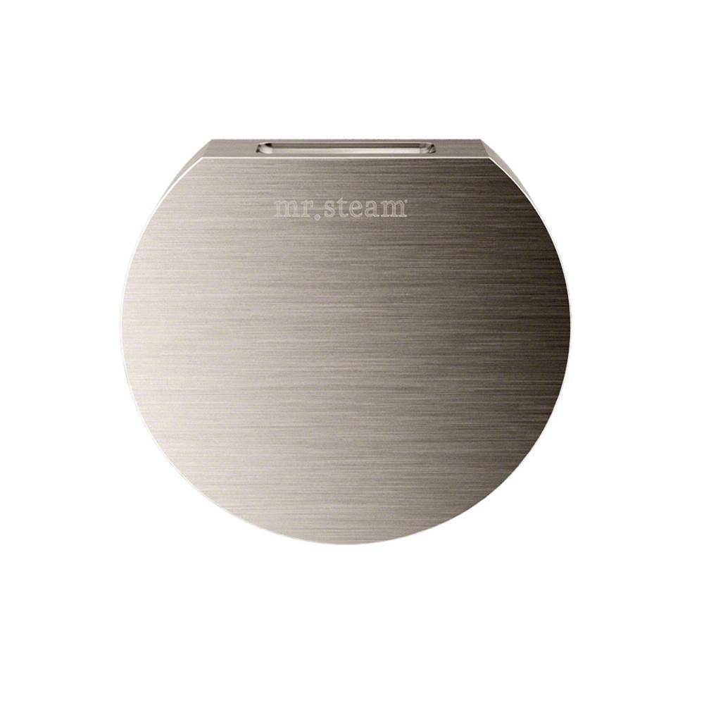 Mr. Steam - Aroma Designer 3 in. W. Steamhead with AromaTherapy Reservoir in Round Brushed Nickel - Brushed Nickel