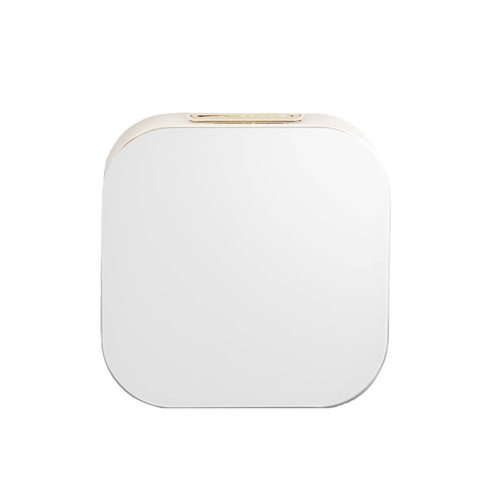 Aroma Glass 3 in. W. Steamhead with AromaTherapy Reservoir in White Brushed Bronze