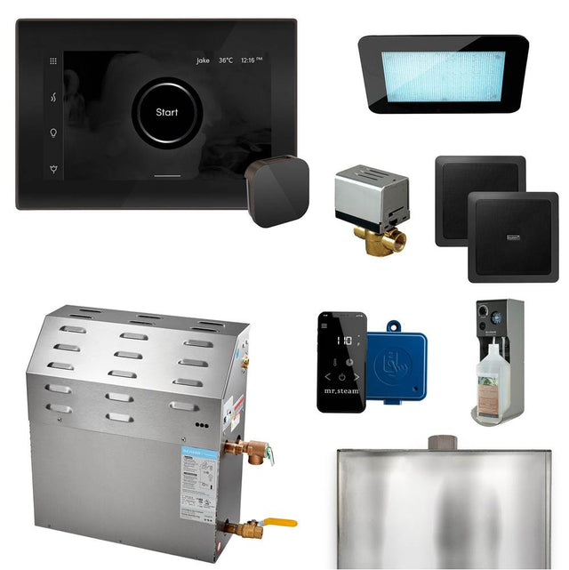 Mr. Steam - Super (XDream) 10000-Watt Steam Generator with iSteamX Control and Aroma Glass Steamhead in Black Oil Rubbed Bronze - Black Oil Rubbed Bronze