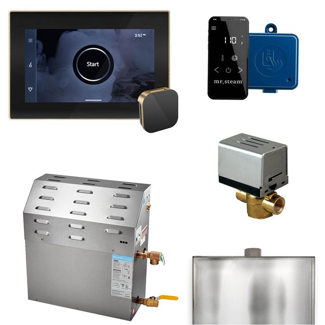 Mr. Steam - Super (XButler) 15 kW (15000 W) Steam Shower Generator Package with iSteamX Control in Black Brushed Bronze - Black Brushed Bronze