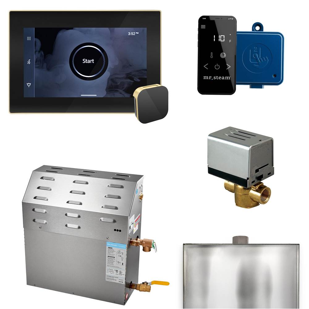 Mr. Steam - Super (XButler) 15 kW (15000 W) Steam Shower Generator Package with iSteamX Control in Black Satin Brass - Black Satin Brass