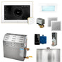 Mr. Steam - Super (XDream) 15000-Watt Steam Generator with iSteamX Control and Aroma Glass Steamhead in White Satin Brass - White Satin Brass