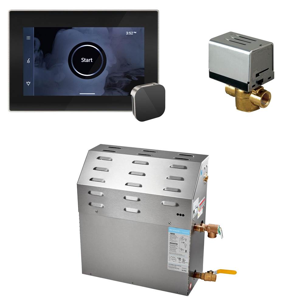 Mr. Steam - Super (iSteamX) 10 kW (10000 W) Steam Shower Generator Package with iSteamX Control in Black Brushed Nickel - Black Brushed Nickel