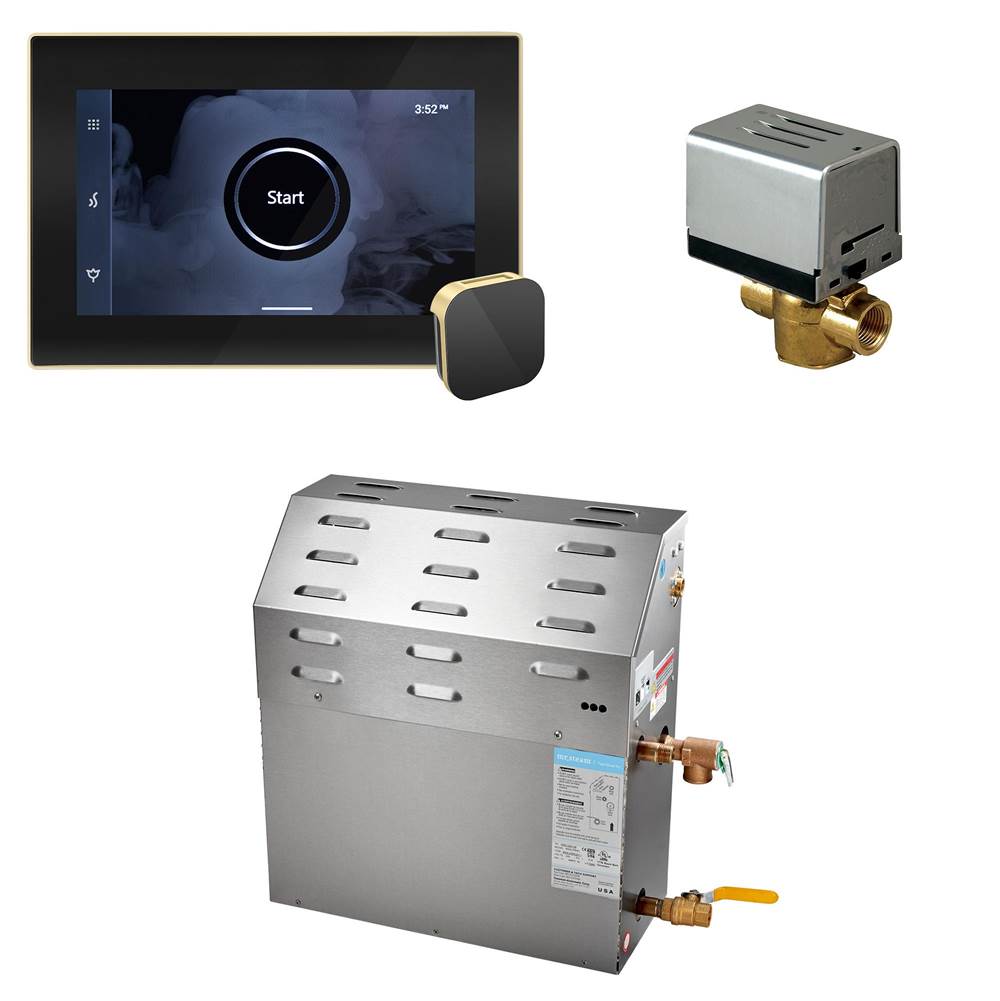 Mr. Steam - Super (iSteamX) 10 kW (10000 W) Steam Shower Generator Package with iSteamX Control in Black Satin Brass - Black Satin Brass
