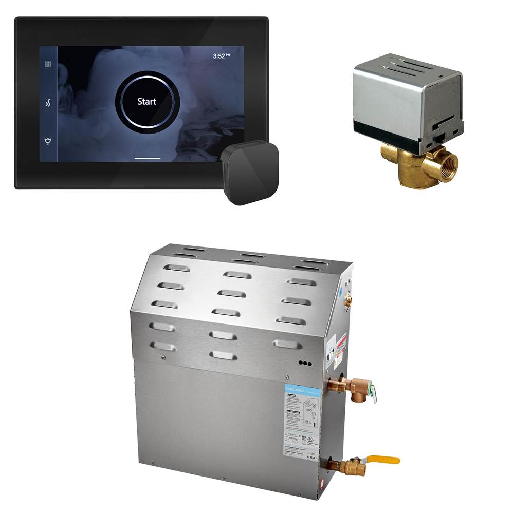Mr. Steam - Super (iSteamX) 15 kW (15000 W) Steam Shower Generator Package with iSteamX Control in Black Matte Black - Black Matte Black
