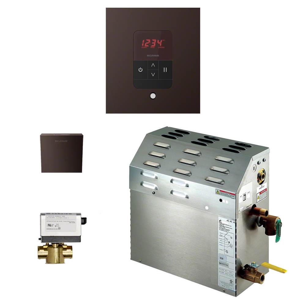 MS (iTempo) 7.5 kW (7500 W) Steam Shower Generator Package with iTempo Control in Square Brushed Nickel