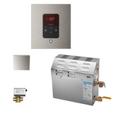 Mr. Steam - MS (iTempo) 7.5 kW (7500 W) Steam Shower Generator Package with iTempo Control in Square Brushed Nickel - Brushed Nickel