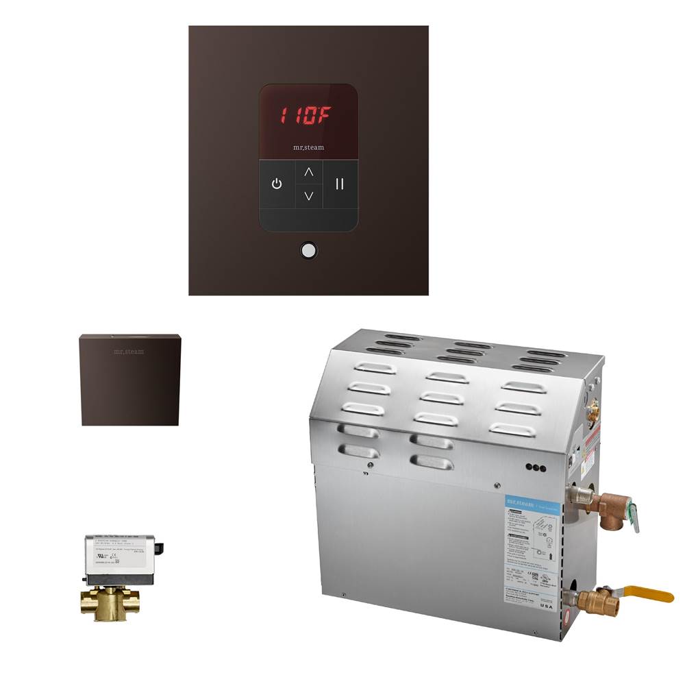 Mr. Steam - MS (iTempo) 6 kW (6000 W) Steam Shower Generator Package with iTempo Control in Square Oil Rubbed Bronze - Oil Rubbed Bronze