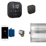 Mr. Steam - AirButler Steam Shower Control Package with AirTempo Control and Aroma Glass SteamHead in Black Matte Black - Black Matte Black