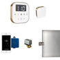 Mr. Steam - AirButler Steam Shower Control Package with AirTempo Control and Aroma Glass SteamHead in White Brushed Bronze - White Brushed Bronze