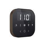 AirTempo Steam Shower Control and Aroma Glass SteamHead in Black Brushed Bronze