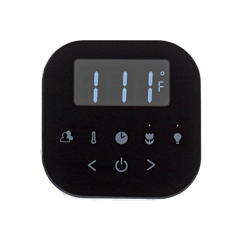 AirTempo Steam Shower Control and Aroma Glass SteamHead in Black Brushed Bronze