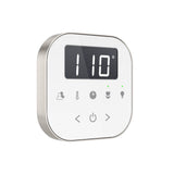 AirTempo Steam Shower Control and Aroma Glass SteamHead in White Brushed Bronze