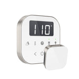 Mr. Steam - AirTempo Steam Shower Control and Aroma Glass SteamHead in White Brushed Nickel - White Brushed Nickel