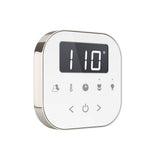 AirTempo Steam Shower Control and Aroma Glass SteamHead in White Brushed Bronze