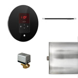 Mr. Steam - Basic Butler Linear Steam Shower Control Package with iTempo Control and Linear SteamHead in Round Glass Black - Glass Black