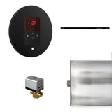 Mr. Steam - Basic Butler Linear Steam Shower Control Package with iTempo Control and Linear SteamHead in Round Matte Black - Matte Black