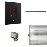 Mr. Steam - Basic Butler Linear Steam Shower Control Package with iTempo Control and Linear SteamHead in Square Matte Black - Matte Black