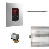 Mr. Steam - Basic Butler Linear Steam Shower Control Package with iTempo Control and Linear SteamHead in Square Polished Chrome - Polished Chrome