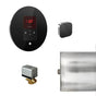 Mr. Steam - Basic Butler Steam Shower Control Package with iTempo Control and Aroma Designer SteamHead in Round Glass Black - Glass Black