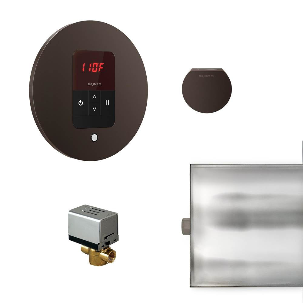 Mr. Steam - Basic Butler Steam Shower Control Package with iTempo Control and Aroma Designer SteamHead in Round Oil Rubbed Bronze - Oil Rubbed Bronze