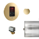 Mr. Steam - Basic Butler Steam Shower Control Package with iTempo Control and Aroma Designer SteamHead in Round Polished Brass - Polished Brass