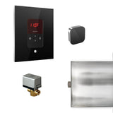 Mr. Steam - Basic Butler Steam Shower Control Package with iTempo Control and Aroma Designer SteamHead in Square Glass Black - Glass Black