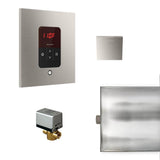 Mr. Steam - Basic Butler Steam Shower Control Package with iTempo Control and Aroma Designer SteamHead in Square Brushed Nickel - Brushed Nickel