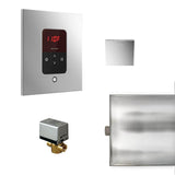Mr. Steam - Basic Butler Steam Shower Control Package with iTempo Control and Aroma Designer SteamHead in Square Polished Chrome - Polished Chrome