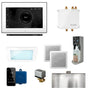 Mr. Steam - Bliss Linear Programmable Steam Generator Control Kit with iSteamX Control and Linear Steamhead in White Matte Black - White Matte Black