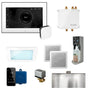 Mr. Steam - Bliss Programmable Steam Generator Control Kit with iSteamX Control and Aroma Glass Steamhead in White Matte Black - White Matte Black
