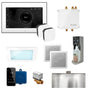 Mr. Steam - Bliss Max Programmable Steam Generator Control Kit with iSteamX Control and Aroma Glass Steamhead in White Matte Black - White Matte Black