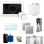 Mr. Steam - Bliss Max Programmable Steam Generator Control Kit with iSteamX Control and Aroma Glass Steamhead in White Polished Brass - White Polished Brass
